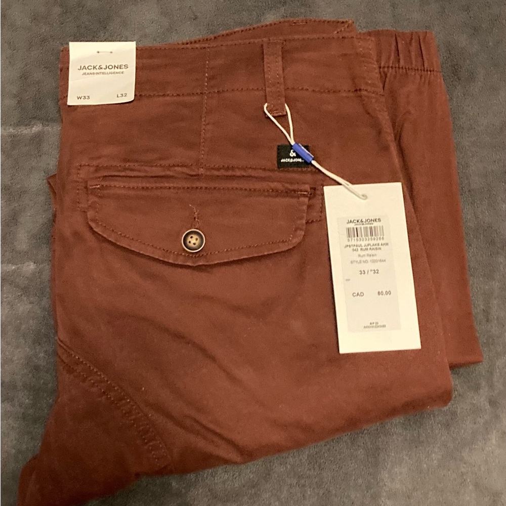 Jack & Jones Men's Paul Flake Rust Pants 33X32